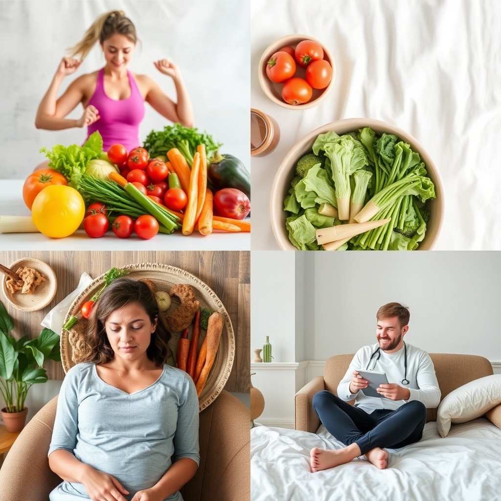 exercise, healthy food, sleep, and counseling